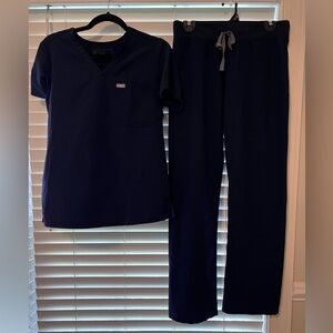 Figs Scrub Set - Navy Blue (Small)